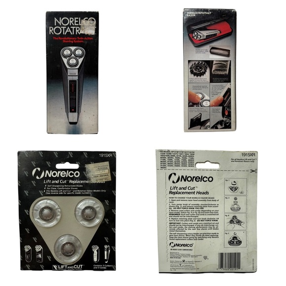 Vintage Norelco Rotatract Razor Electric Shaver HP 1601 Case 1915XR Heads New - Picture 8 of 9